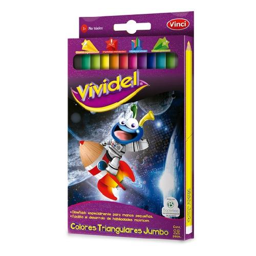 Colores Vividel  Triangulares Jumbo  Con 12 Piezas