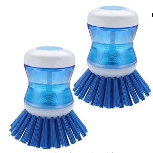  Cepillo para Platos con Dispensador de Jabón de Cocina